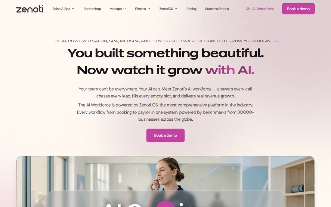 Zenoti homepage