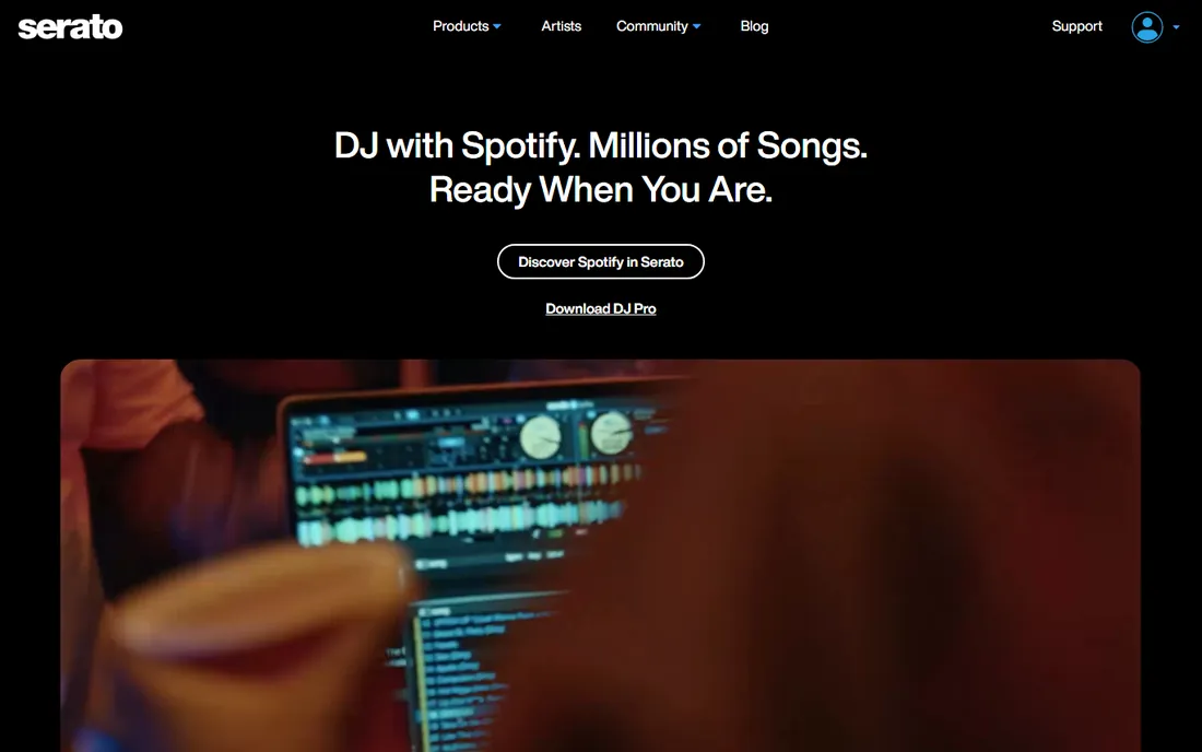 Serato Sample homepage