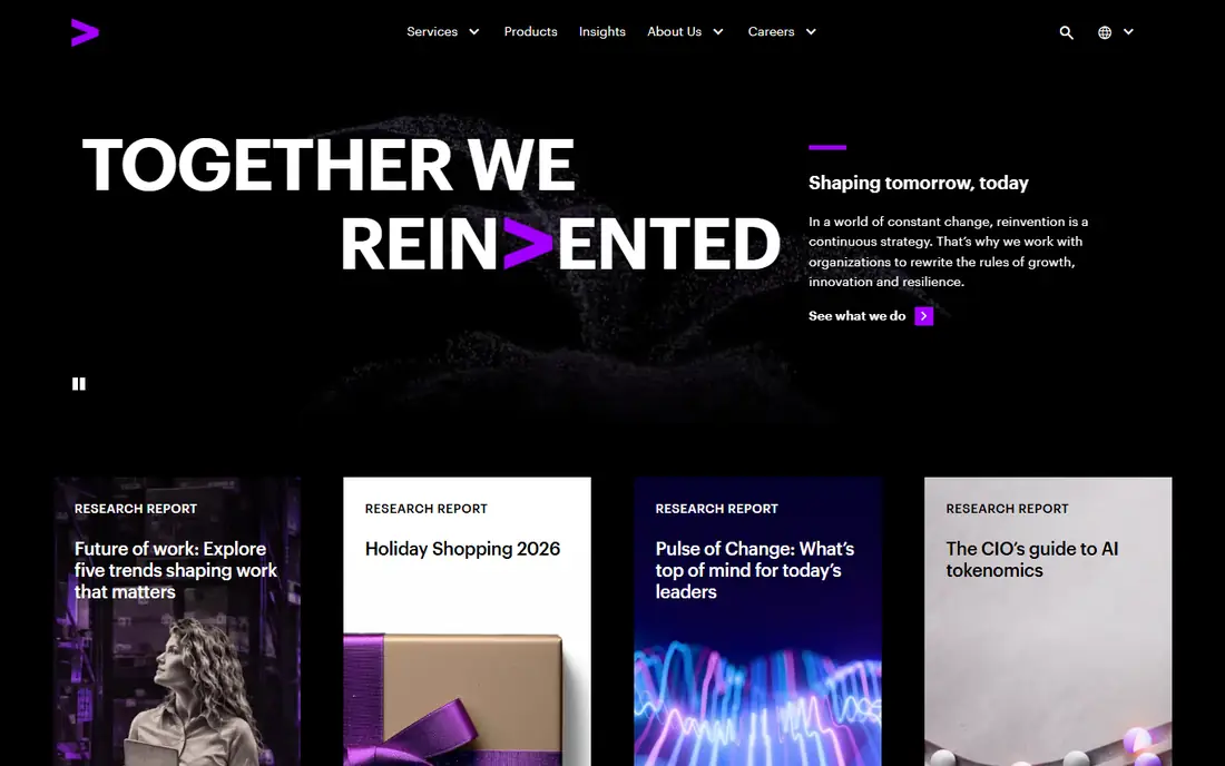 Accenture homepage