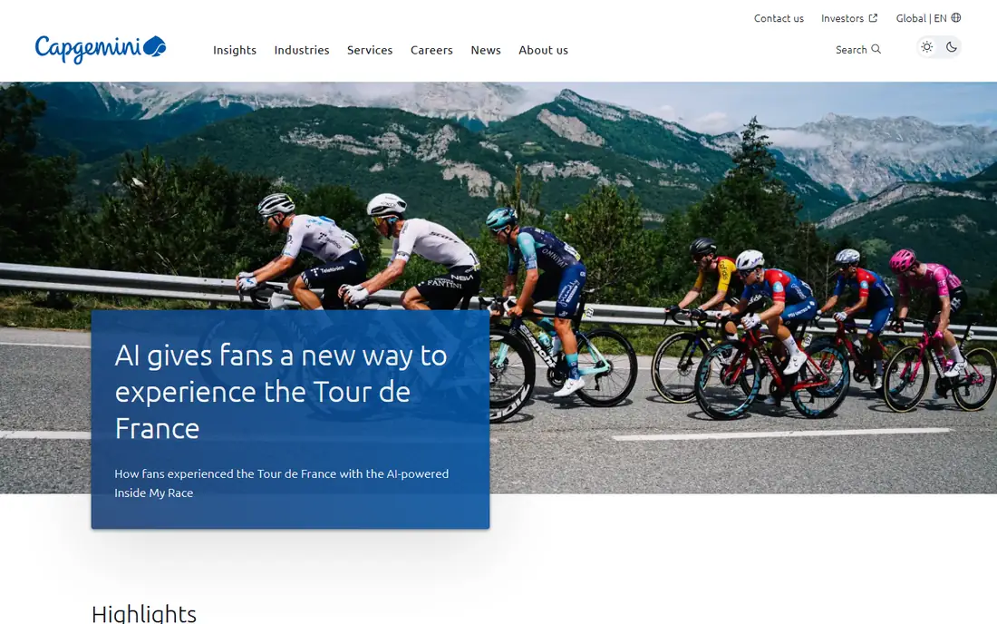 Capgemini homepage