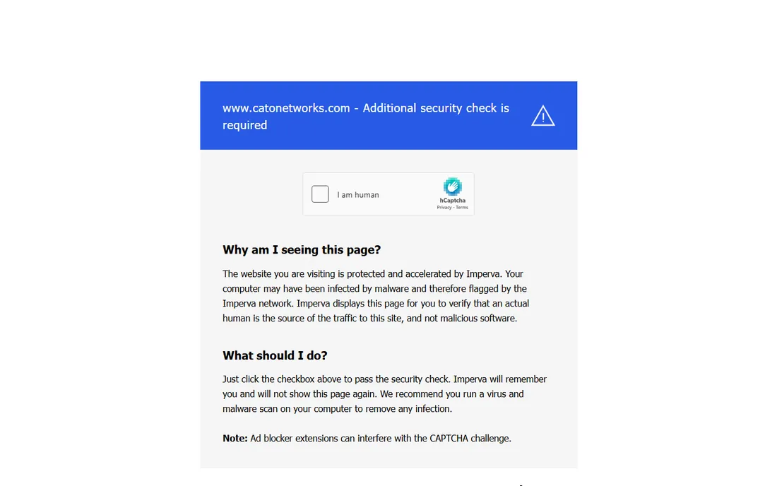 Cato Networks homepage