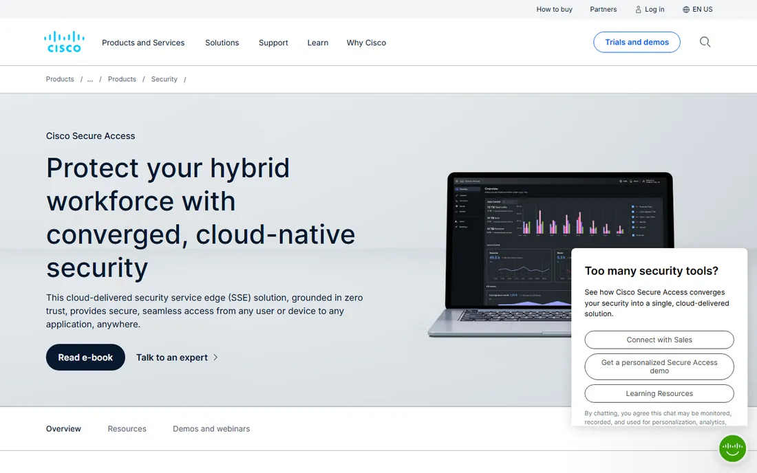 Cisco Secure Access homepage