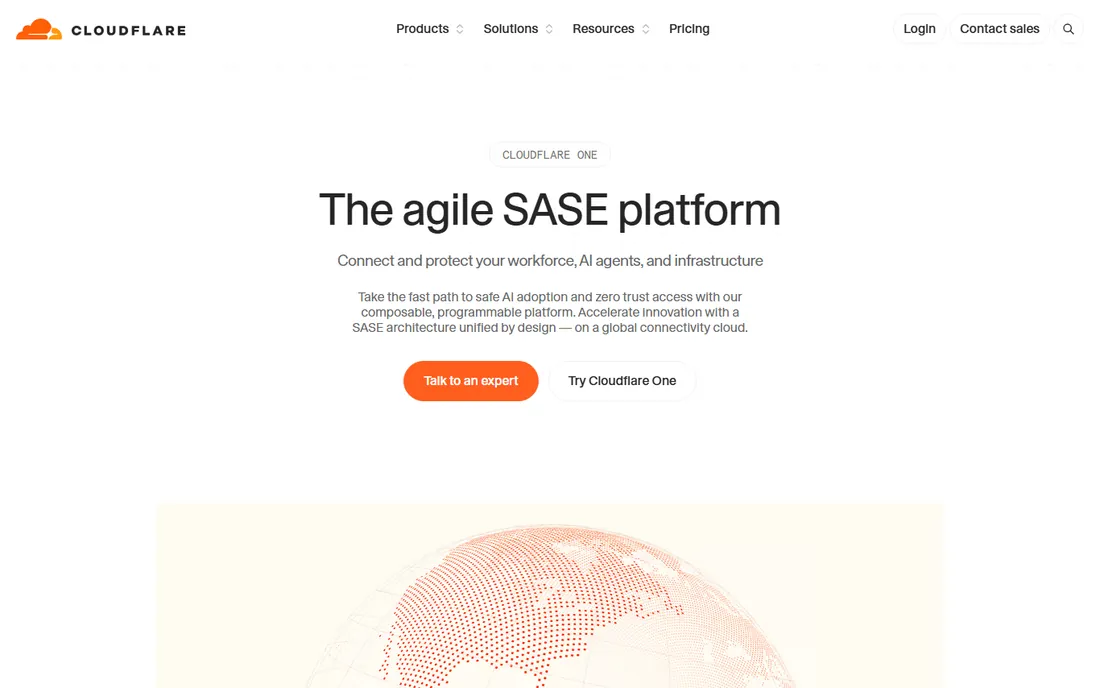Cloudflare One homepage