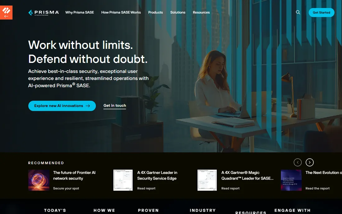 Prisma SASE homepage