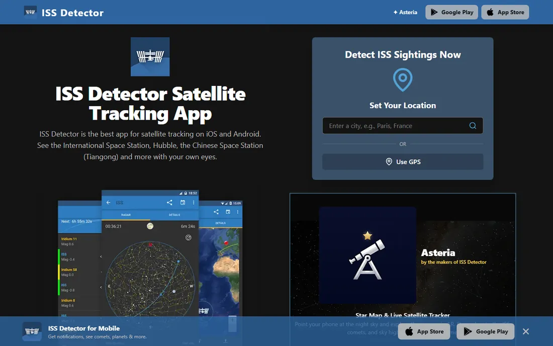 ISS Detector homepage