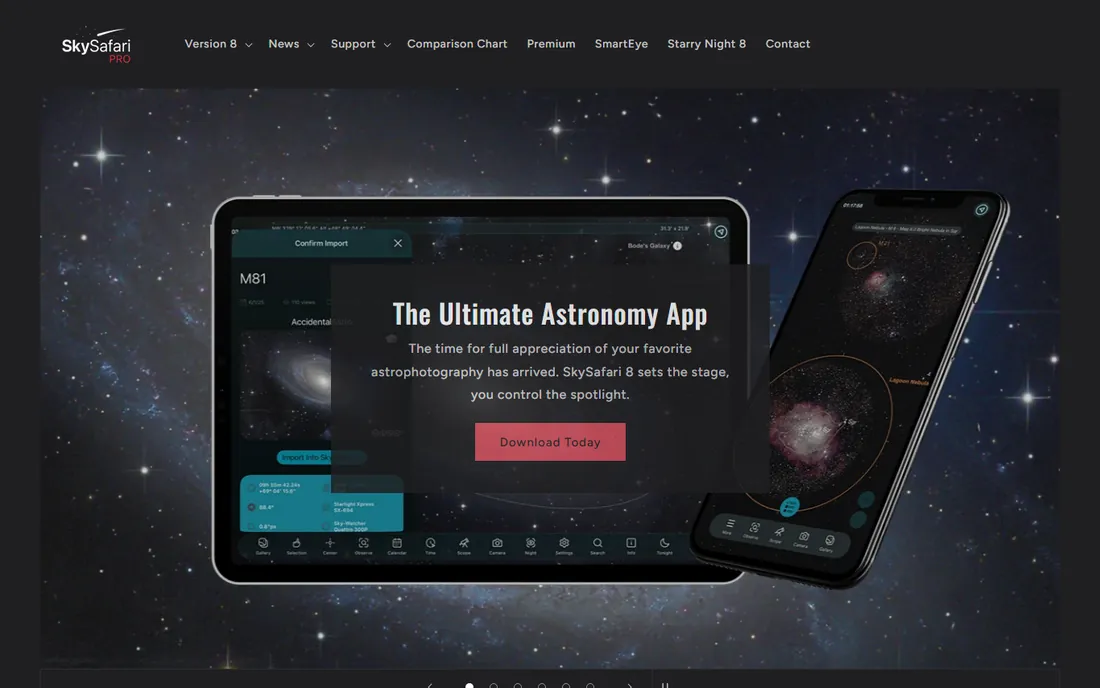 SkySafari homepage