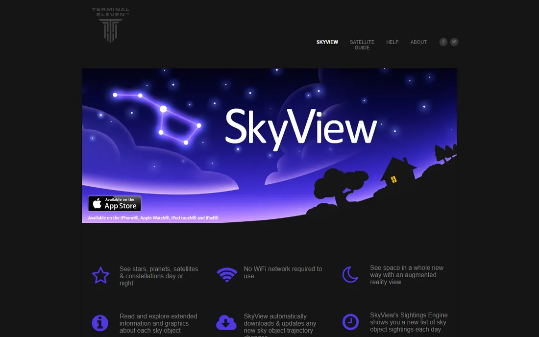 SkyView homepage