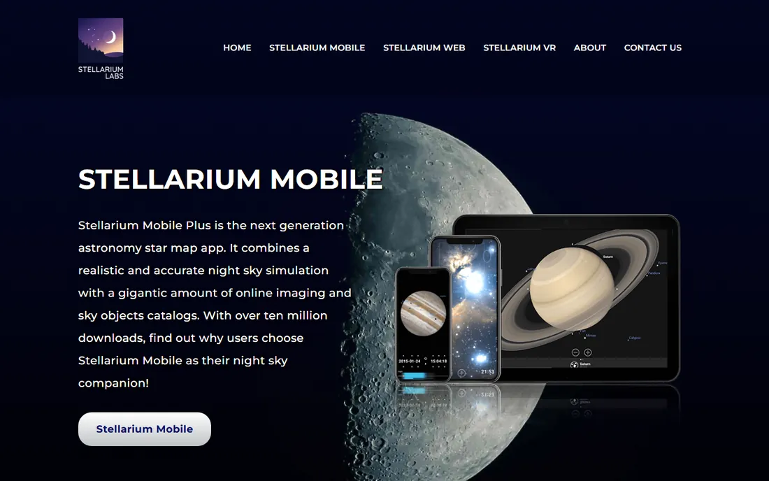 Stellarium Mobile homepage