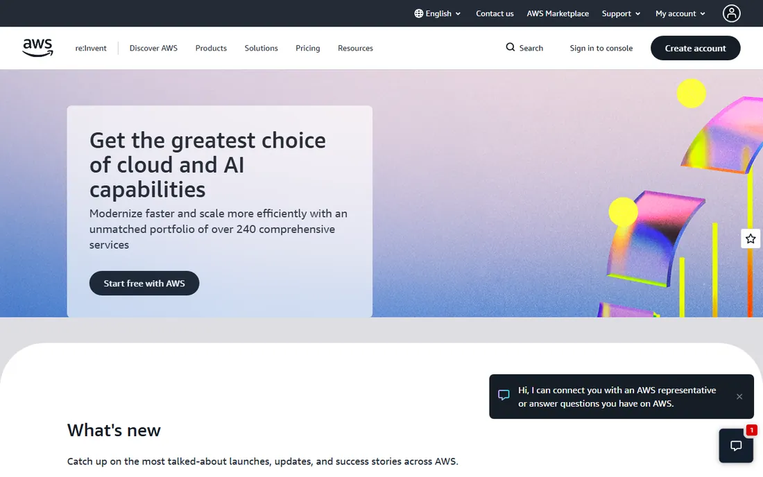 Amazon Aurora homepage