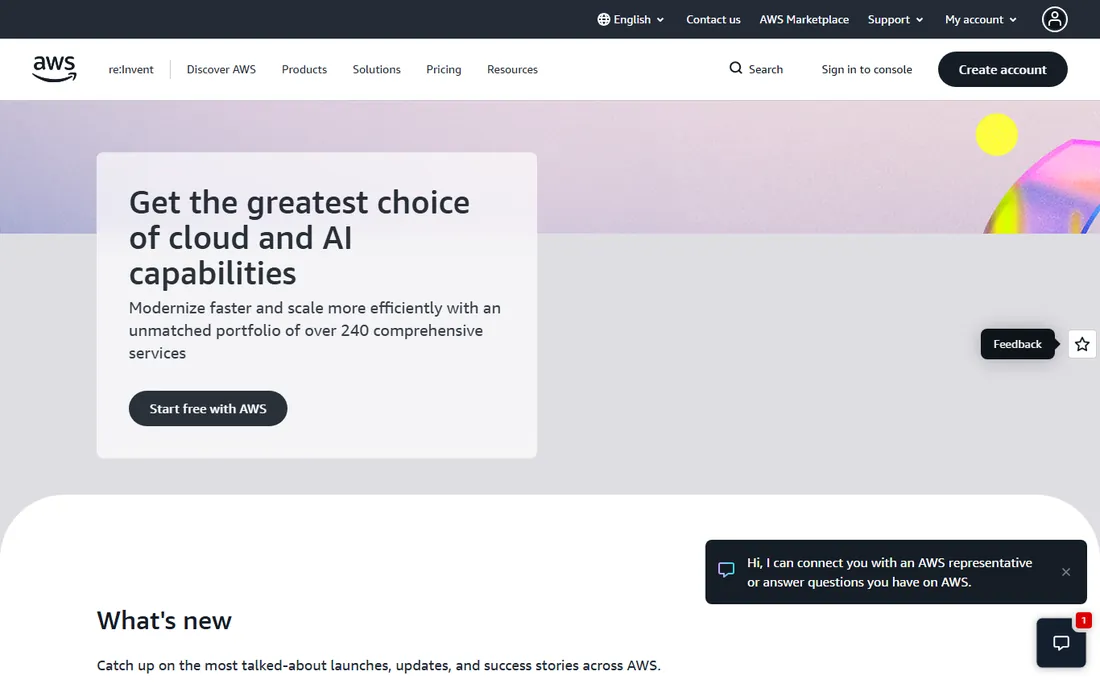 Amazon DynamoDB homepage