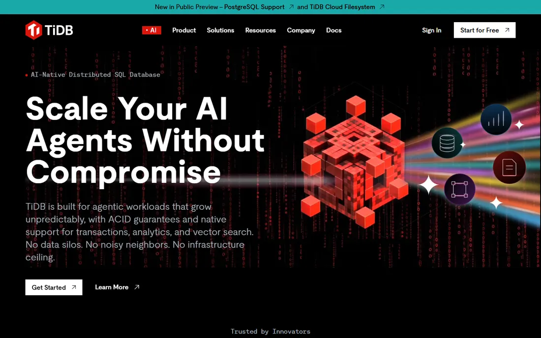 TiDB homepage