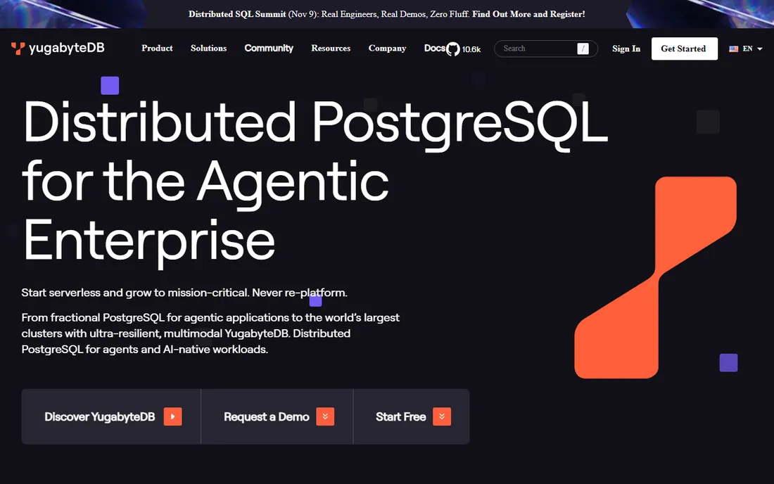 YugabyteDB homepage