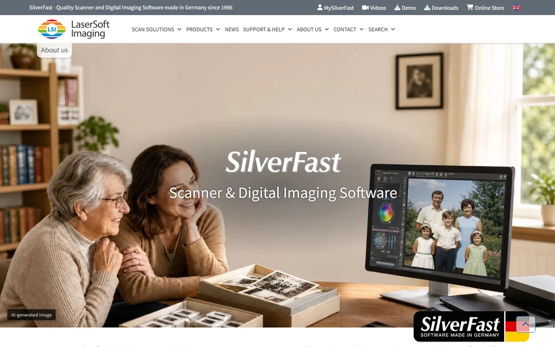 SilverFast homepage