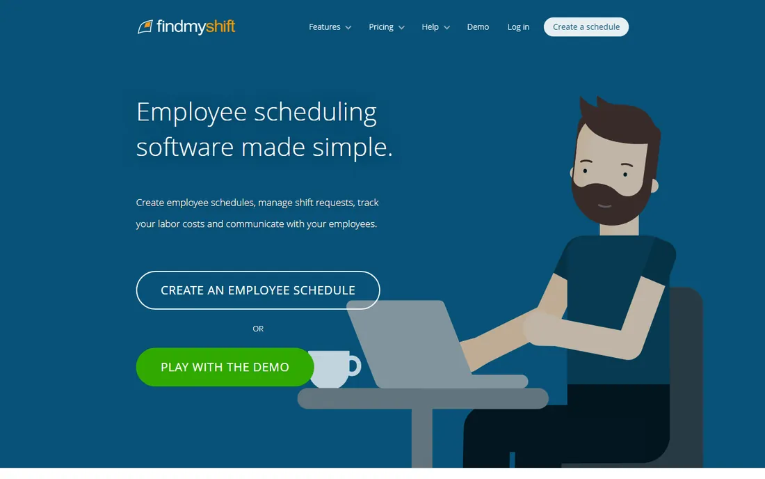 Findmyshift homepage