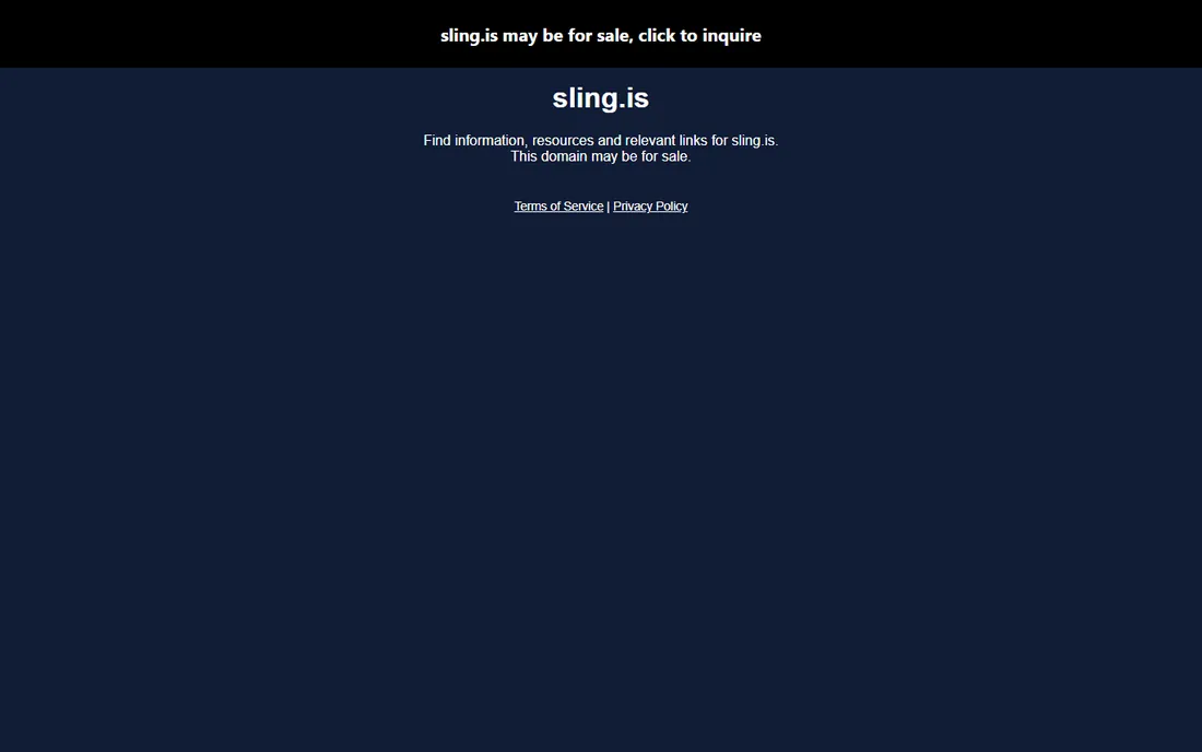 Sling homepage