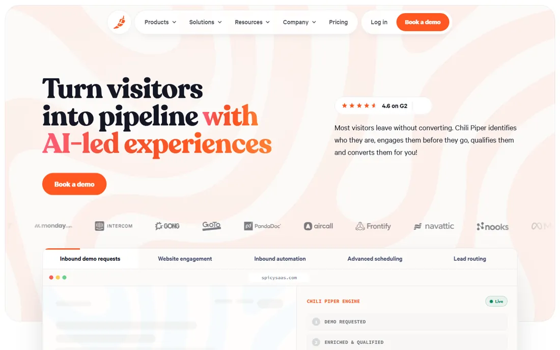 Chili Piper homepage