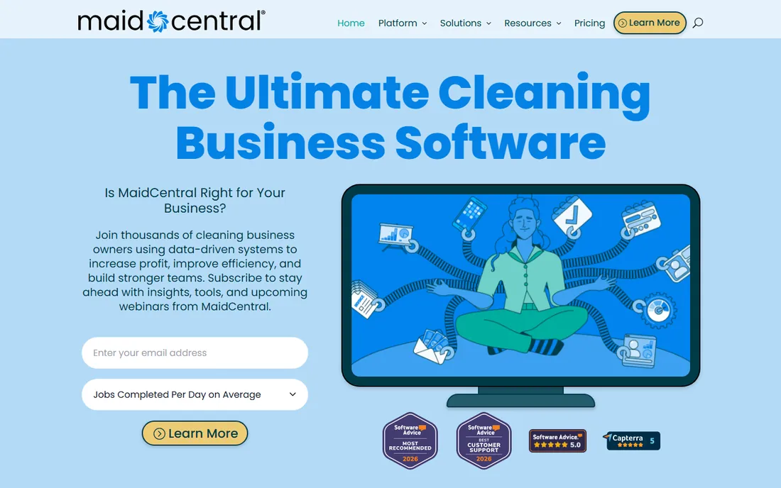 MaidCentral homepage