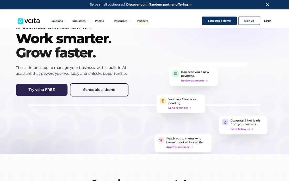vcita homepage
