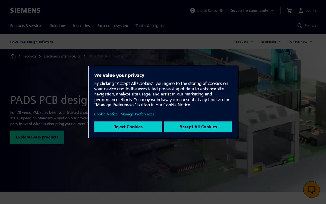 PADS Professional homepage