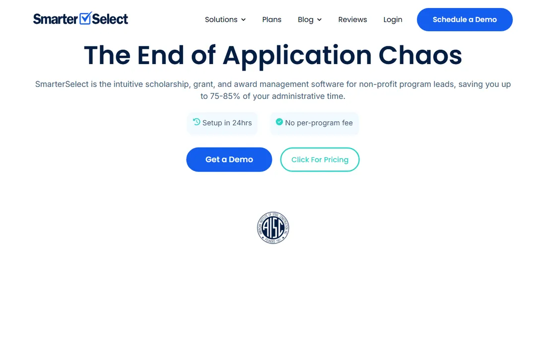 SmarterSelect homepage