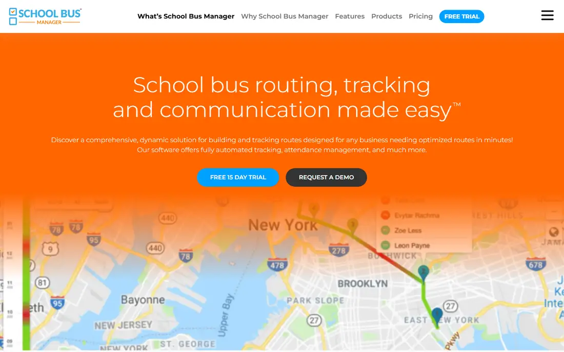School Bus Manager homepage