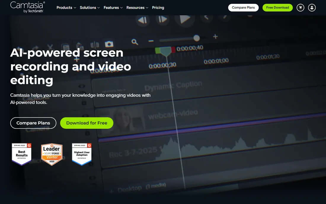 Camtasia homepage