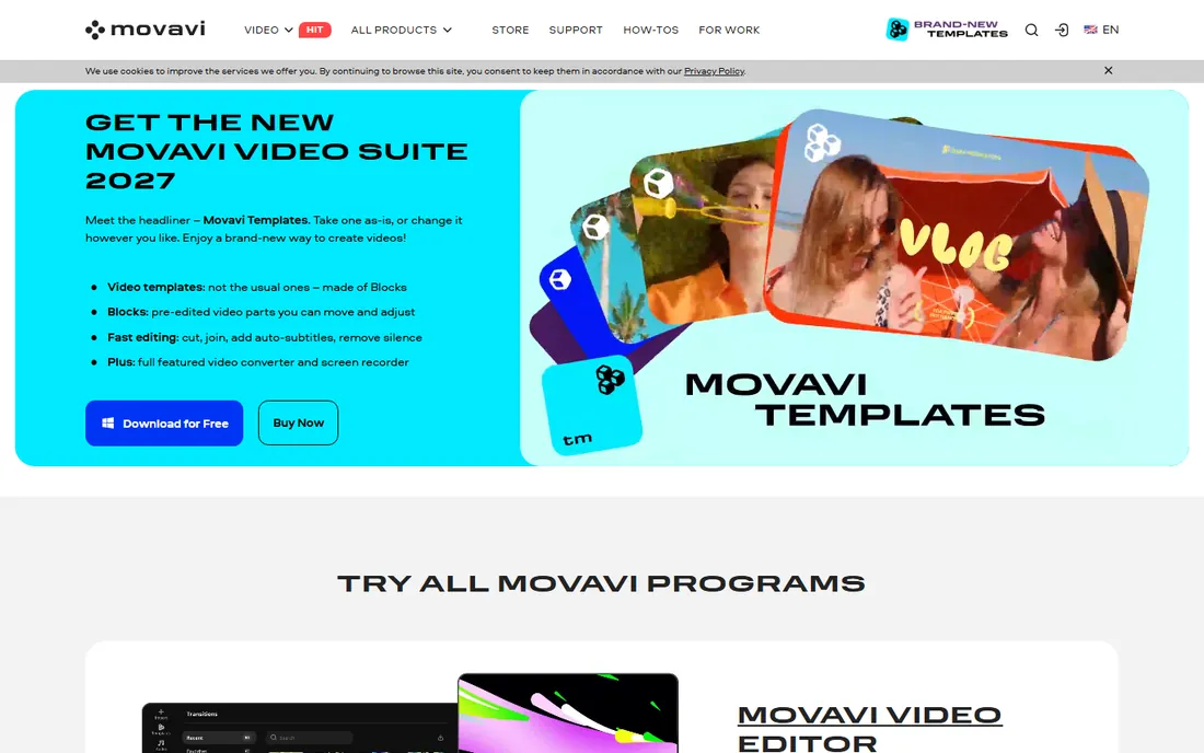 Movavi Screen Recorder homepage