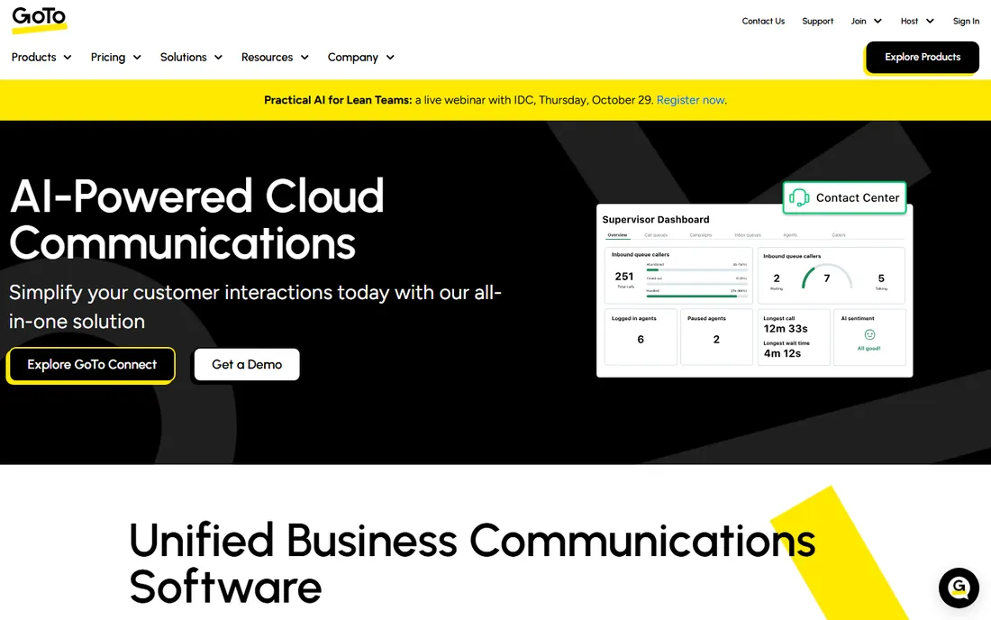 GoToMeeting homepage