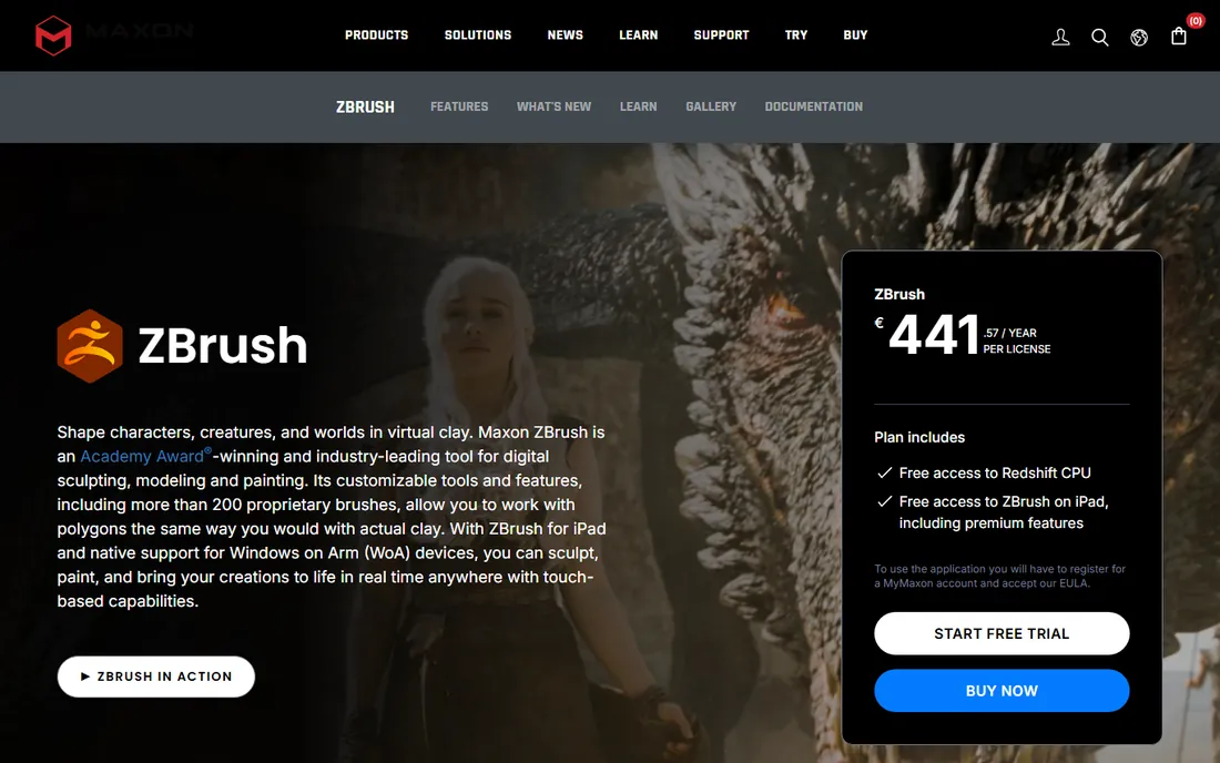 ZBrush homepage