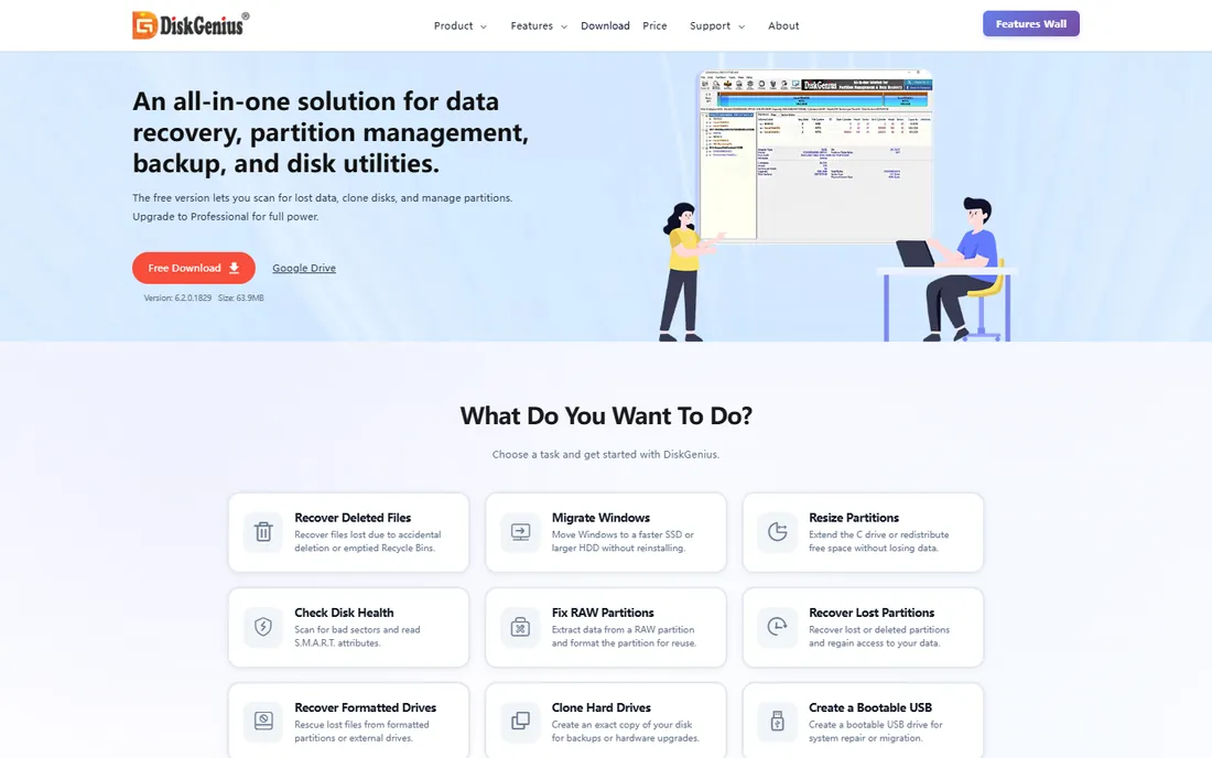 DiskGenius homepage