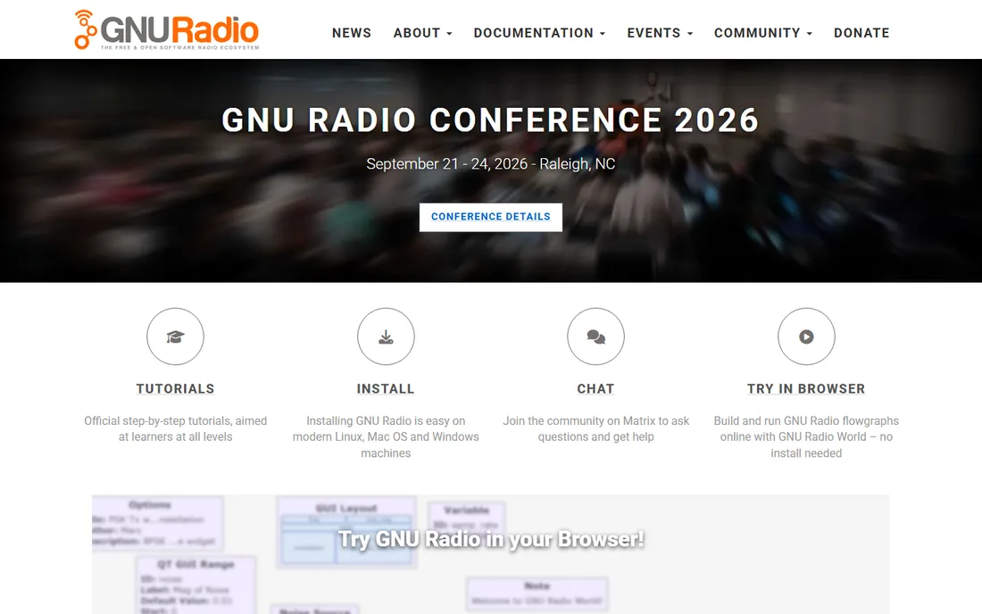 GNU Radio homepage