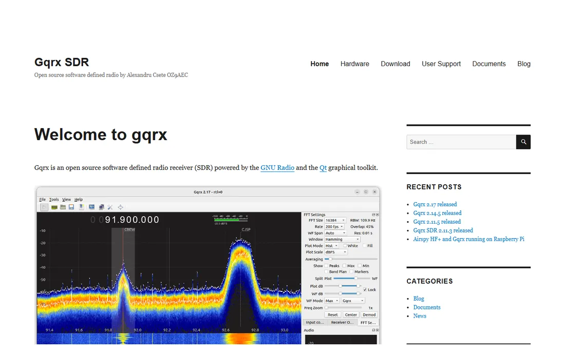 GQRX homepage