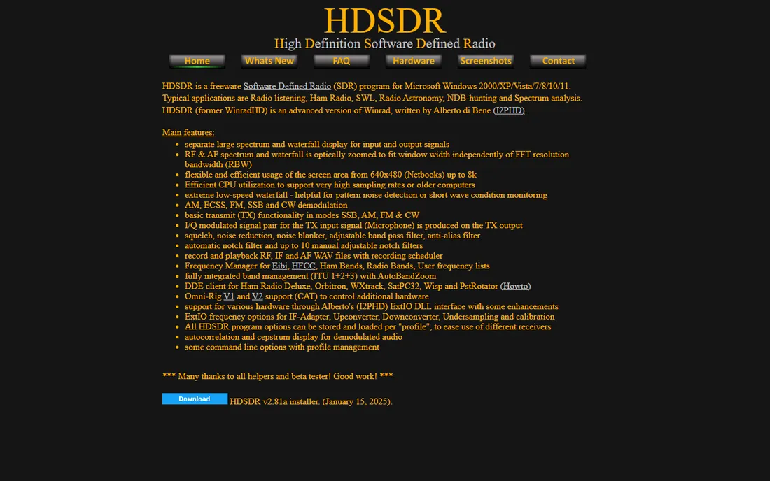 HDSDR homepage
