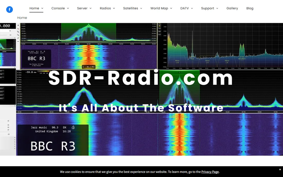 SDR Console homepage