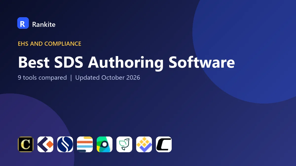 Best SDS Authoring Software in 2026: 9 Tools Compared