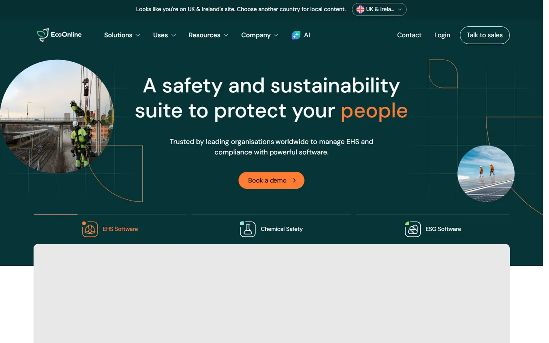 EcoOnline homepage