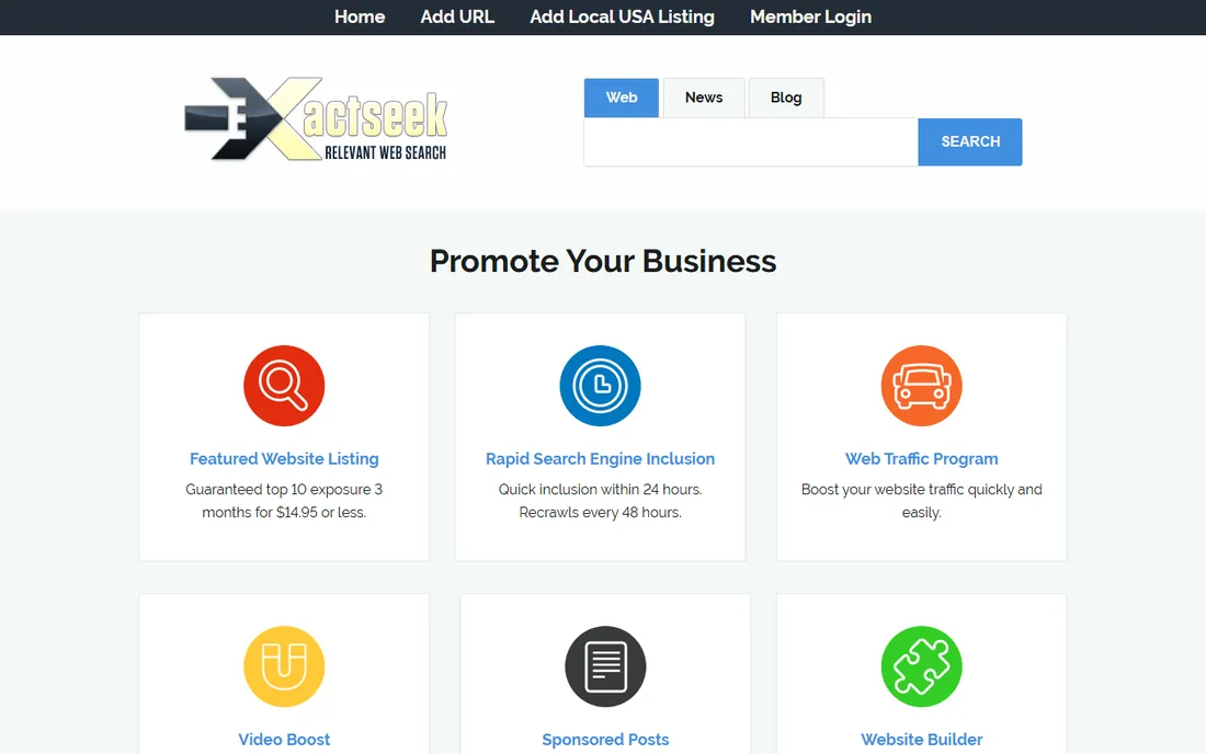 ExactSeek homepage