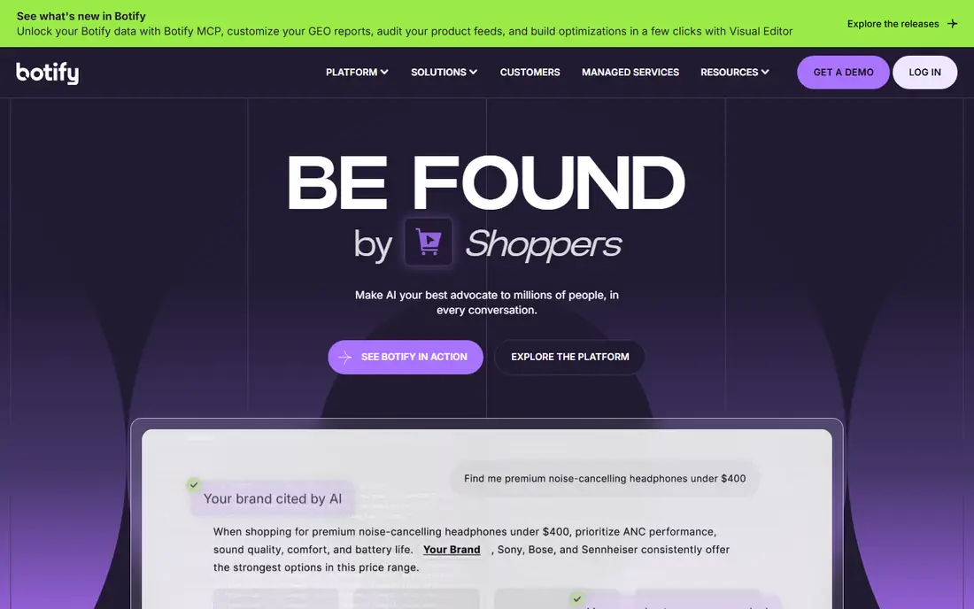 Botify homepage