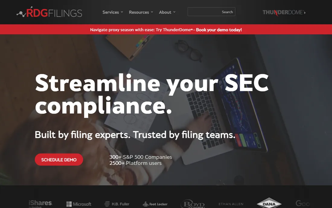 RDG Filings homepage