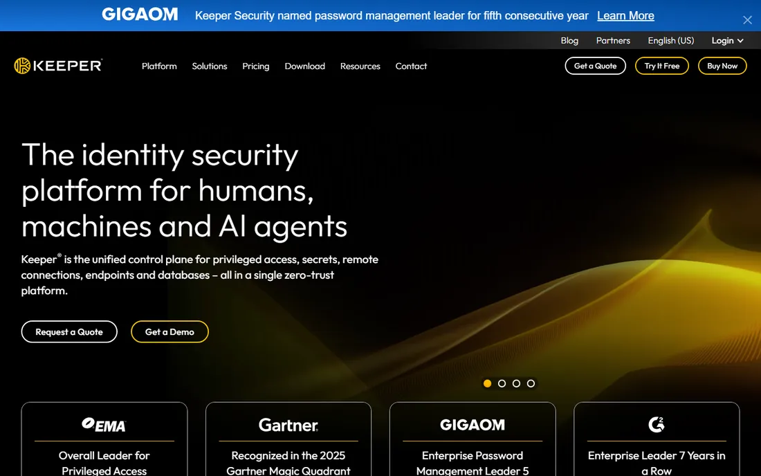 Keeper Secrets Manager homepage