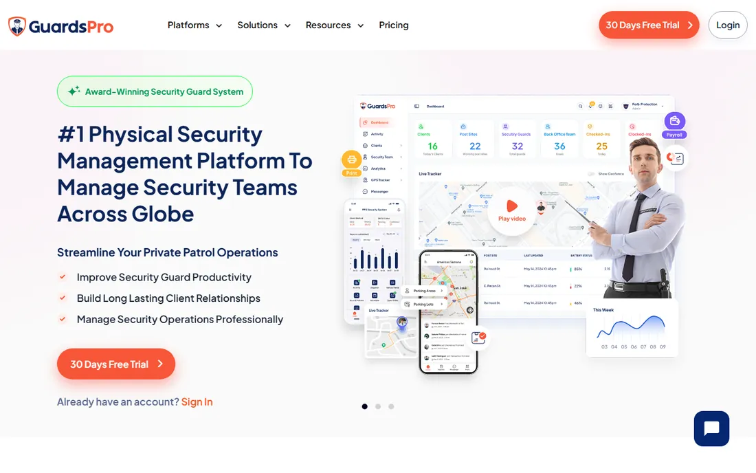 GuardsPro homepage