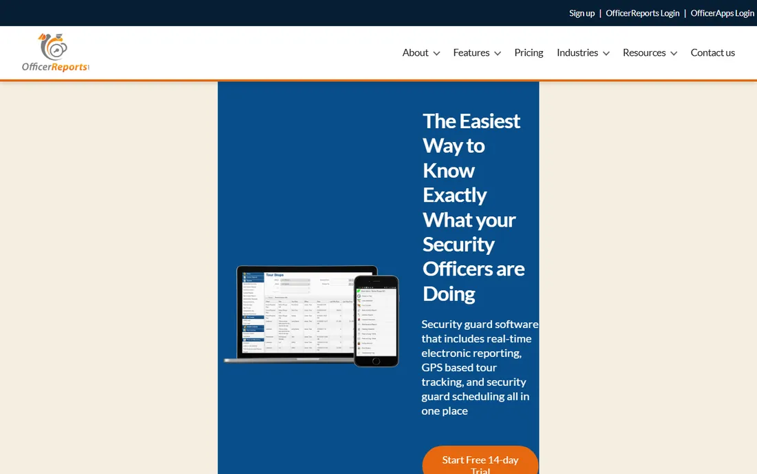 Officer Reports homepage