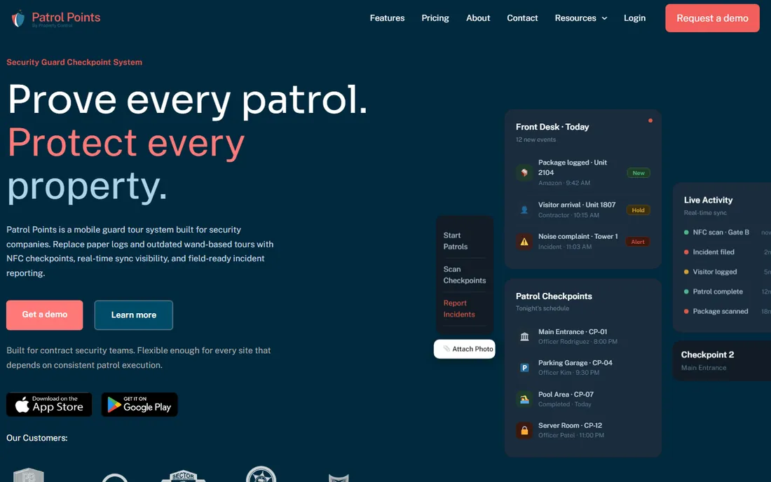 Patrol Points homepage