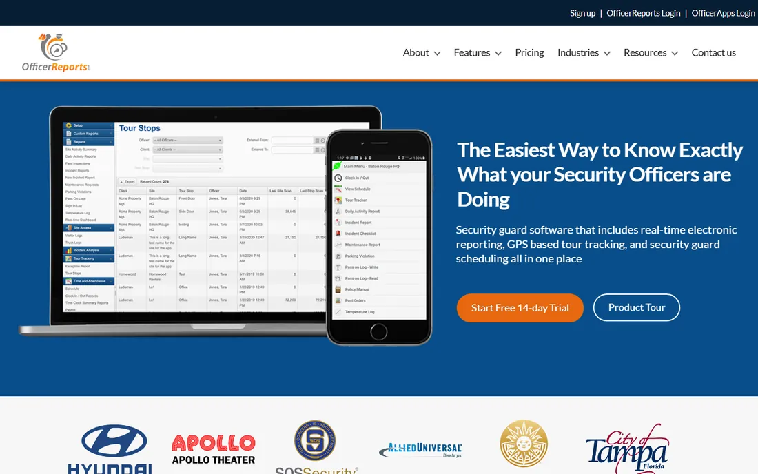 OfficerReports homepage