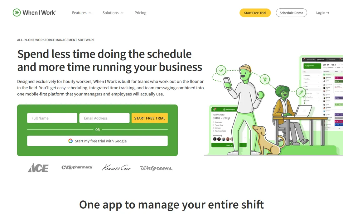 When I Work homepage