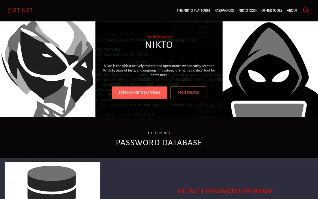 Nikto homepage