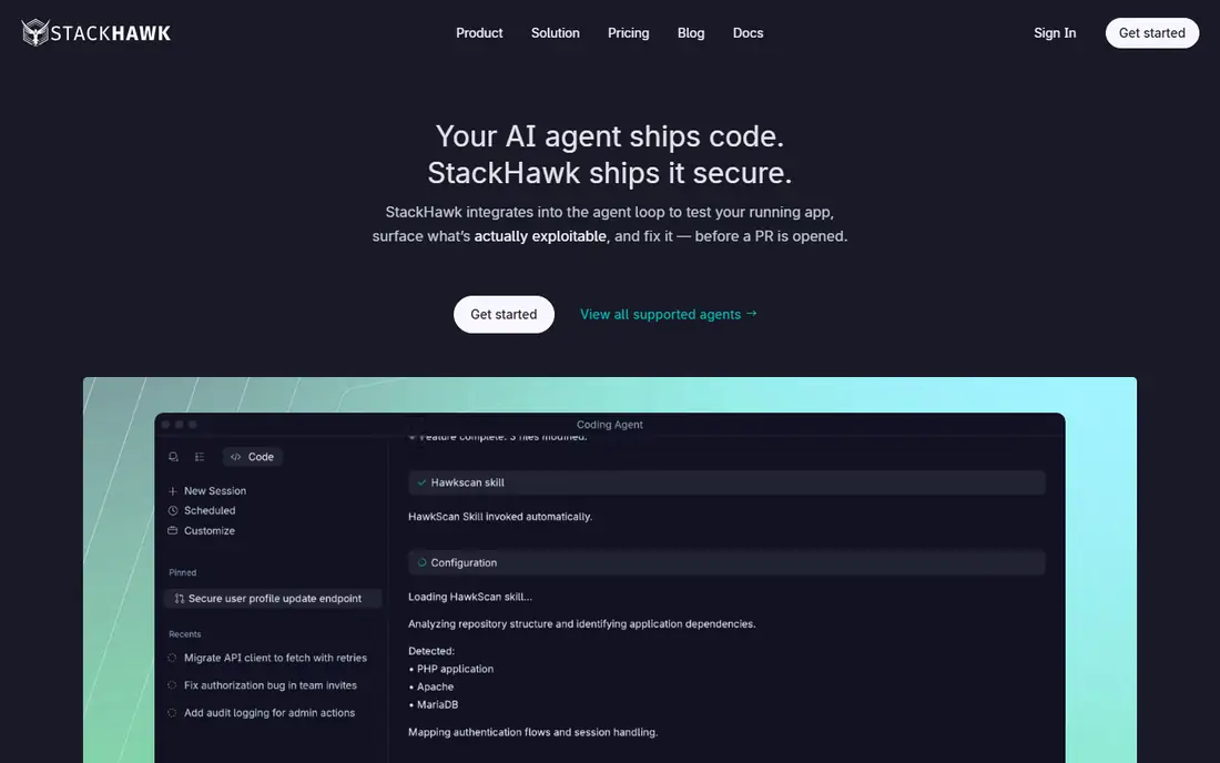 StackHawk homepage