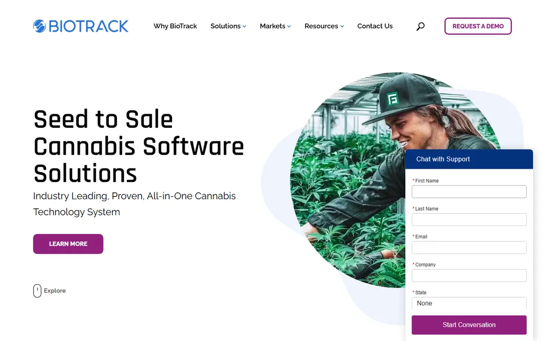BioTrack homepage