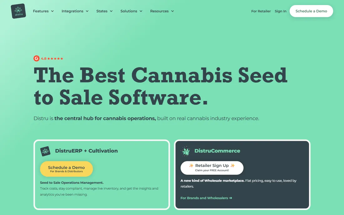 Distru homepage