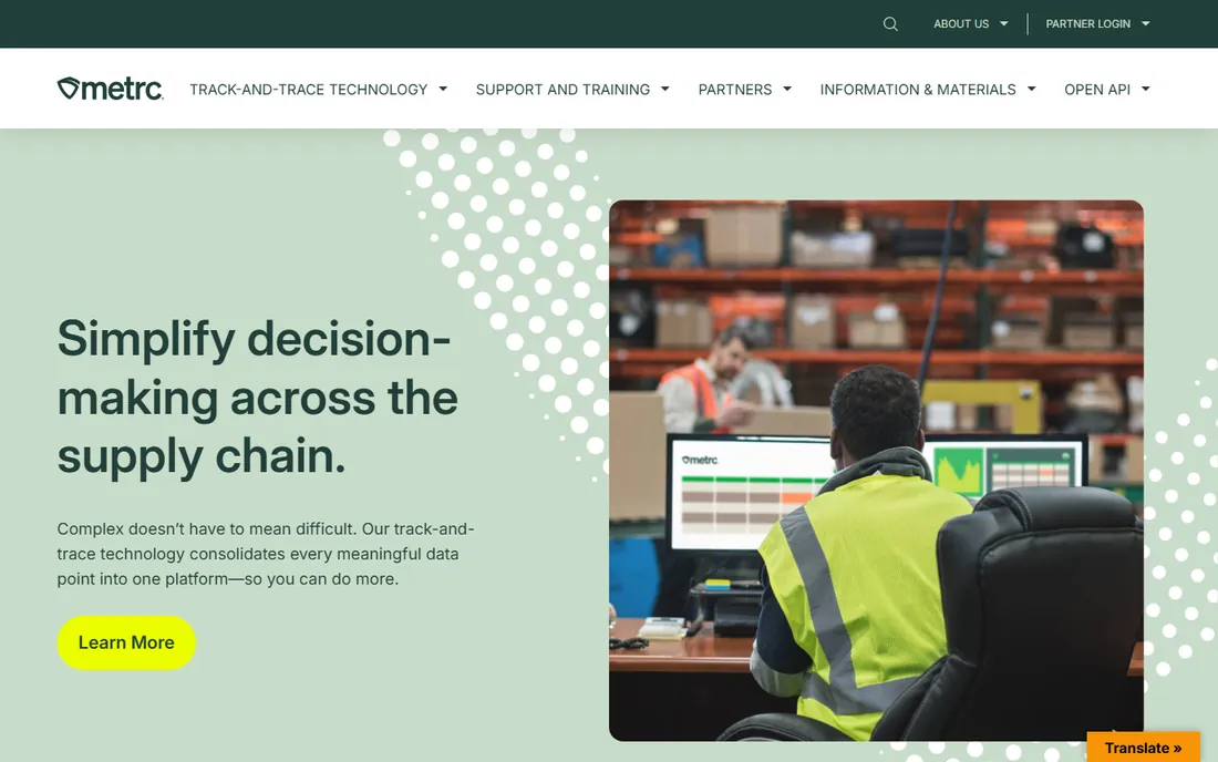 Metrc homepage